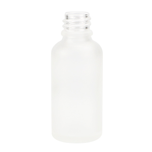 white frosted glass container with dropper skin pals