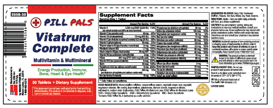 pill pals vitatrum vitamin label